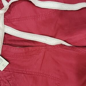 Loft red ankle pants